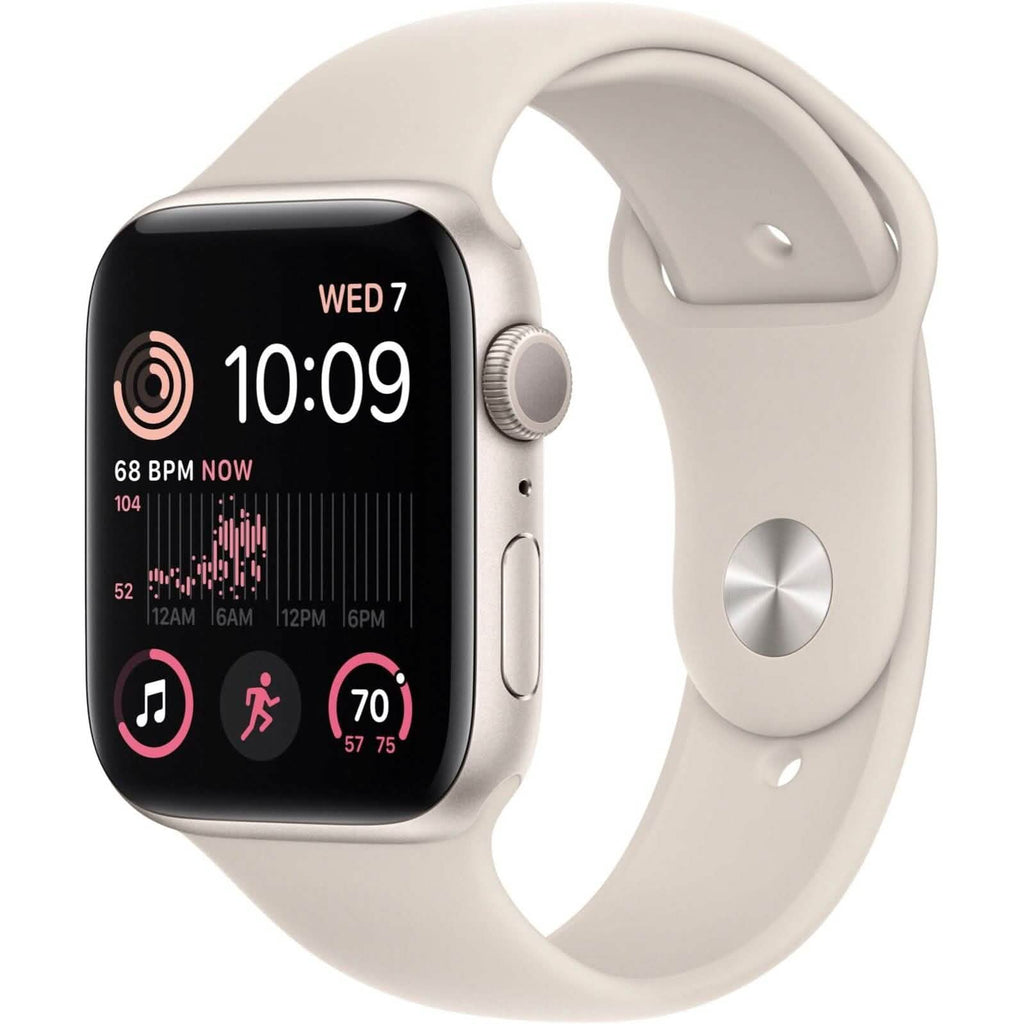 Apple Watch SE 2ème génération 40 mm GPS Lumière stellaire avec bracelet sport S/M Lumière stellaire (Reconditionné)