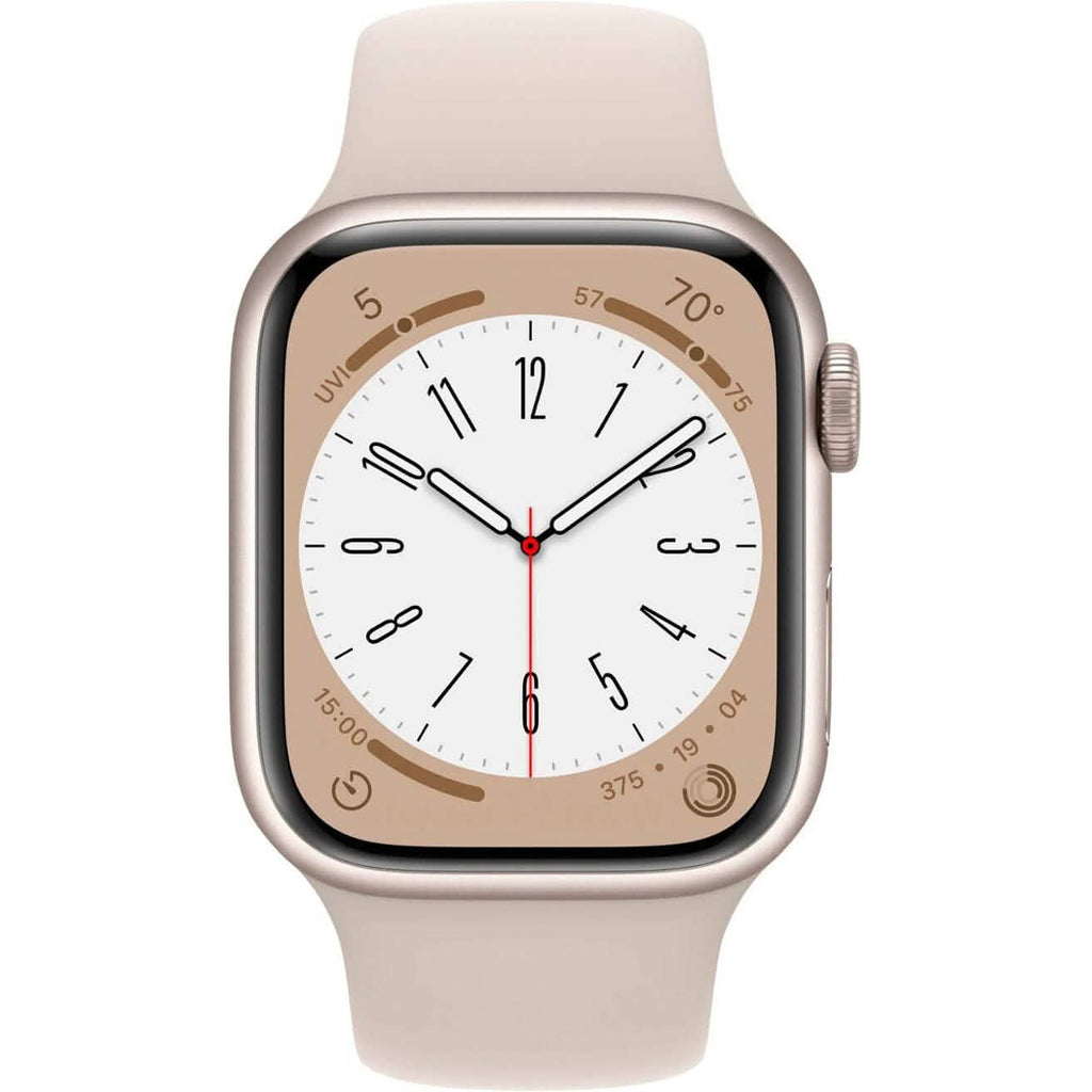 Apple Watch Series 8 (GPS) Boîtier en aluminium 41 mm avec bracelet sport - Taille S/M (Reconditionnée)