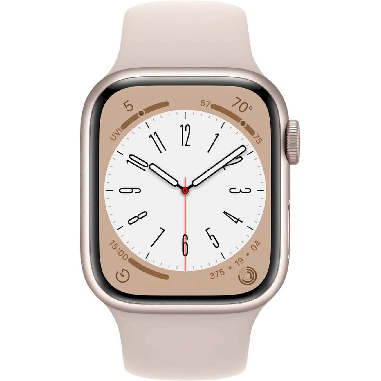 Apple Watch Series 8 (GPS) Boîtier en aluminium 41 mm avec bracelet sport - Taille S/M (Reconditionnée)