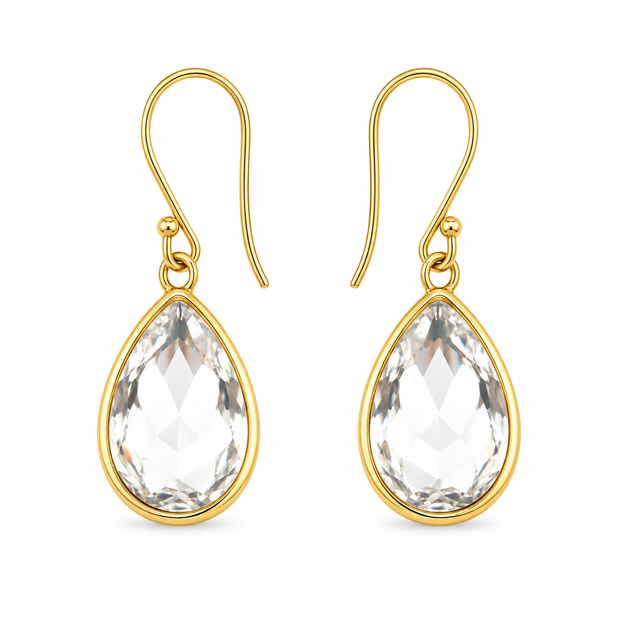 April Birthstone Crystal 14k Gold Filled Earrings