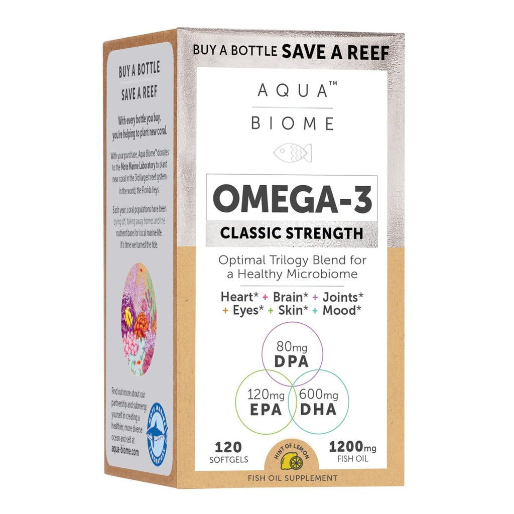 Aqua Biome - Oméga-3 sous forme de triglycérides, force classique 2000 mg. - 120 Gélules
