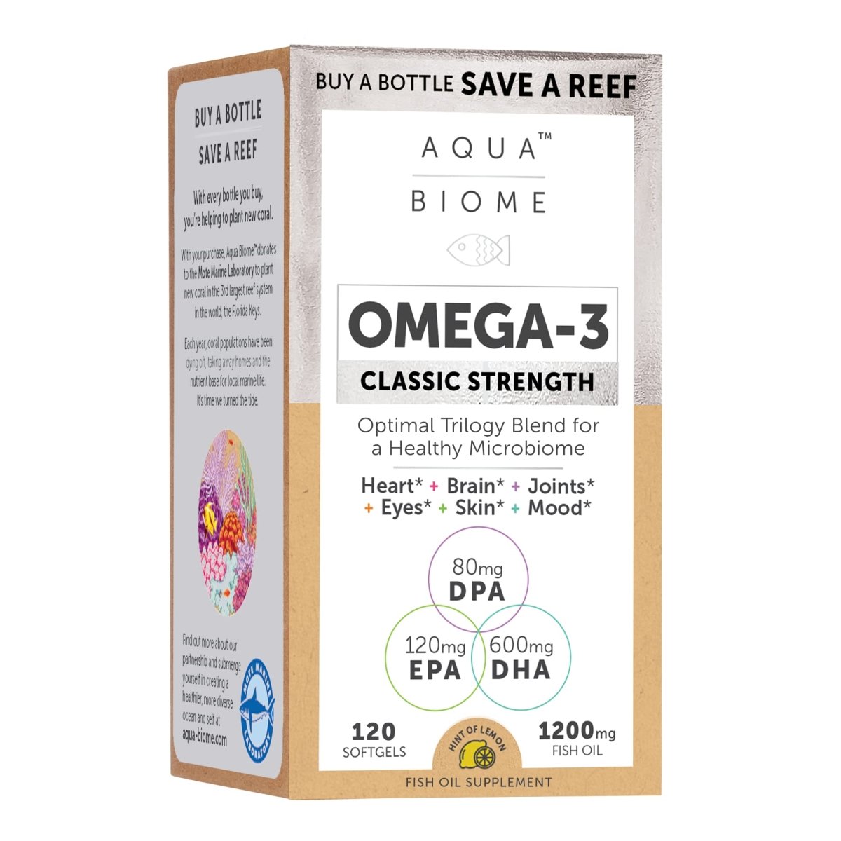 Aqua Biome - Oméga-3 sous forme de triglycérides, force classique 2000 mg. - 120 Gélules
