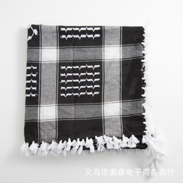 Foulard Arabe Keffieh Chèche Shemagh Écharpe Masque Cyclisme Châle Cache-cou Homme Femme Randonnée Pare-soleil Foulard Homme Châle Écharpe Motif Arabe Shemagh Keffieh Homme Arabe Kufiyah Keffieh Couvre-tête Musulman Arabe