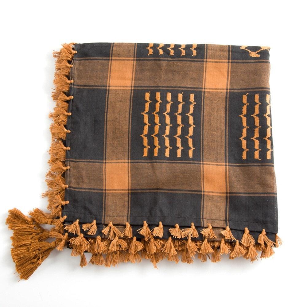 Foulard Arabe Keffieh Chèche Shemagh Écharpe Masque Cyclisme Châle Cache-cou Homme Femme Randonnée Pare-soleil Foulard Homme Châle Écharpe Motif Arabe Shemagh Keffieh Homme Arabe Kufiyah Keffieh Couvre-tête Musulman Arabe