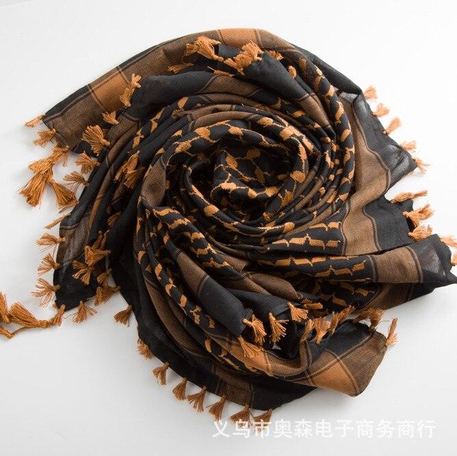 Foulard Arabe Keffieh Chèche Shemagh Écharpe Masque Cyclisme Châle Cache-cou Homme Femme Randonnée Pare-soleil Foulard Homme Châle Écharpe Motif Arabe Shemagh Keffieh Homme Arabe Kufiyah Keffieh Couvre-tête Musulman Arabe