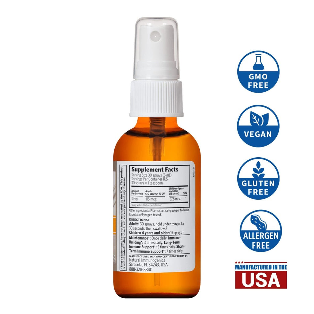Argentyn 23 Professional Bio-Active Silver Hydrosol for Immune Support Colloidal Silver, 23ppm, 2oz (59mL)