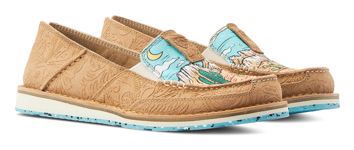 Chaussures à enfiler Ariat Cruiser pour femme – Mocassins décontractés et légers à bout mocassin pour un usage quotidien