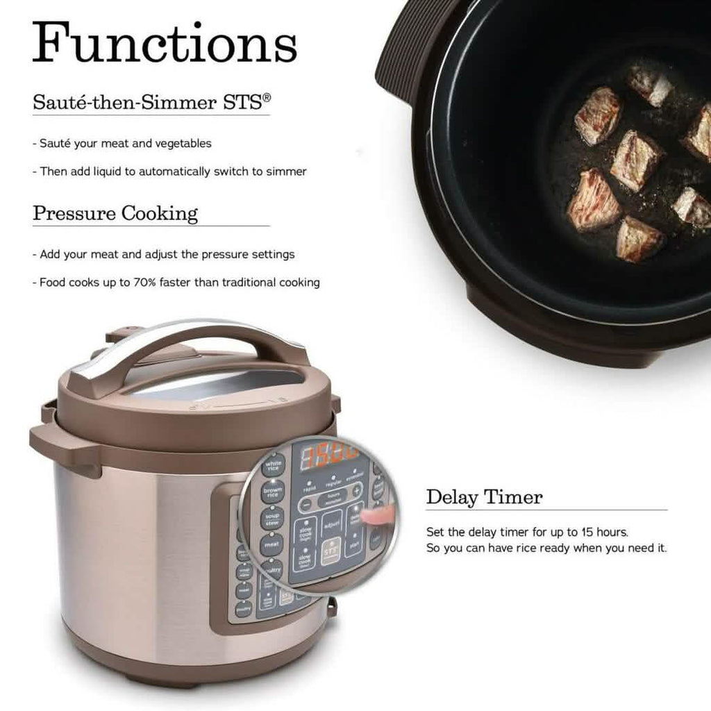 Autocuiseur numérique professionnel Aroma Housewares MTC-8016 de 6 pintes