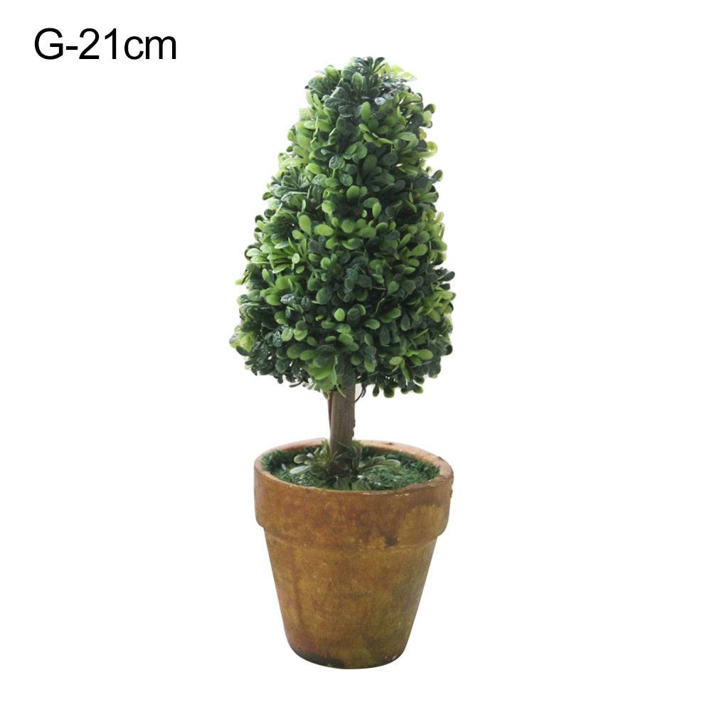 Artificiel 1 Pc Coeur Étoile Rond en Pot Décor Bonsaï Ornement Maison Jardin Mariage Fête Décoration Maison