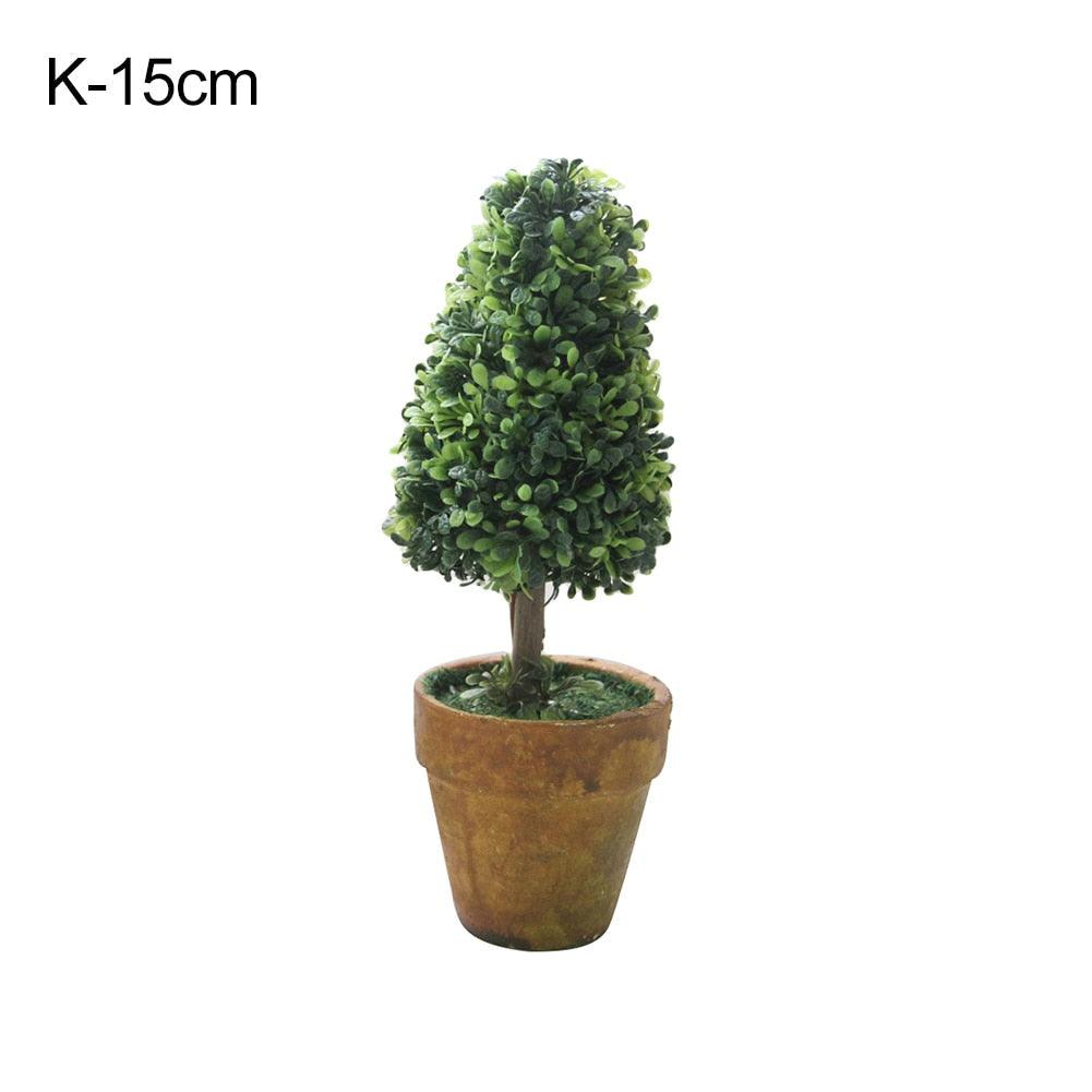 Artificiel 1 Pc Coeur Étoile Rond en Pot Décor Bonsaï Ornement Maison Jardin Mariage Fête Décoration Maison