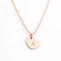 Collier Coeur Or Rose Miniature Personnalisé avec Initiale