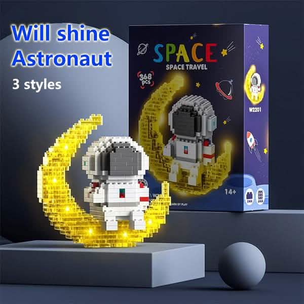 Jouets lumineux LED de blocs de construction astronaute