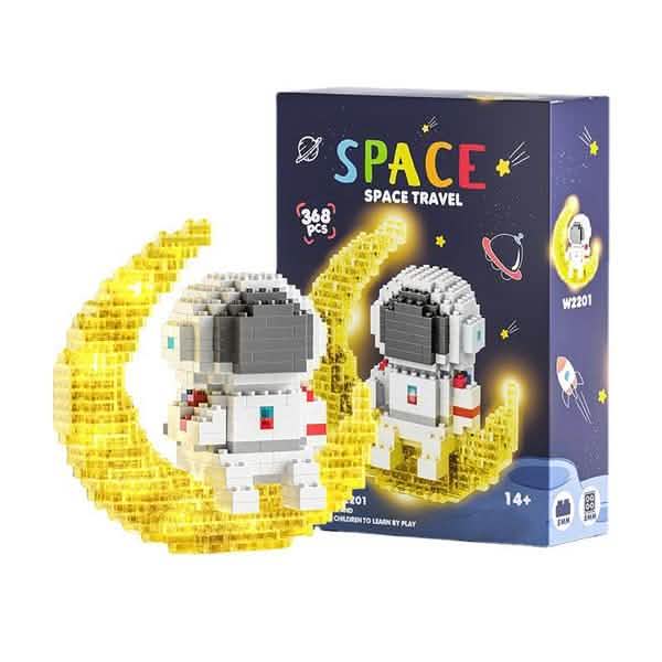 Jouets lumineux LED de blocs de construction astronaute