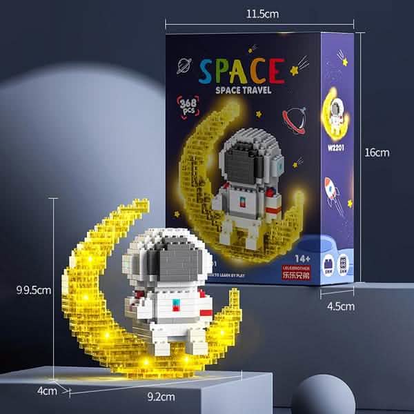 Jouets lumineux LED de blocs de construction astronaute