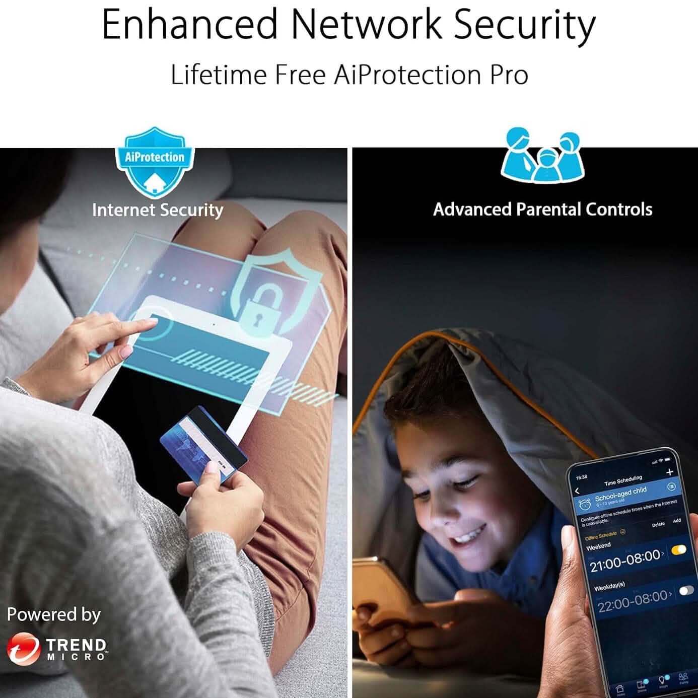 ASUS RT-AX5400 Routeur Wi-Fi 6 VPN Dual Band Extensible (Reconditionné)