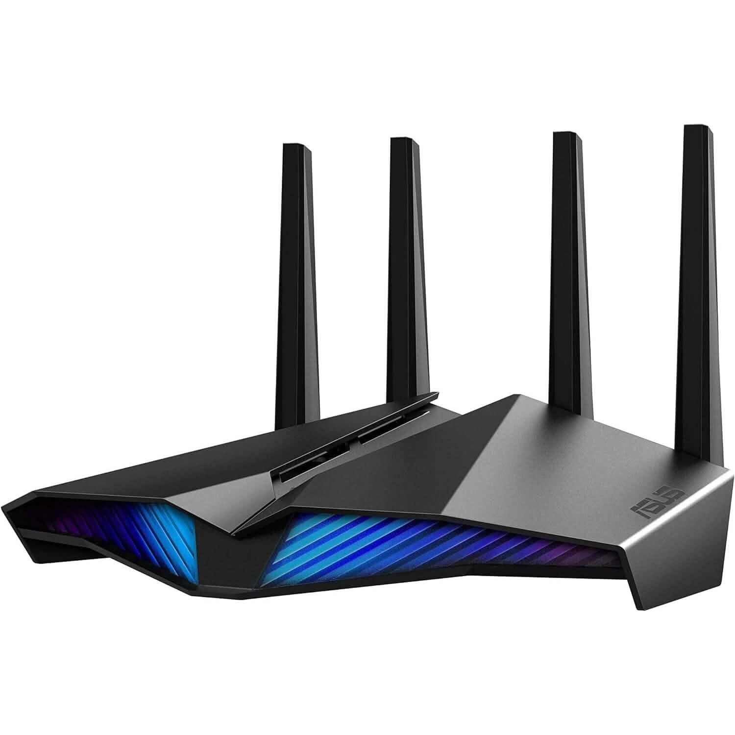 Routeur de jeu Wi-Fi 6 bi-bande ASUS RT-AX82U AX5400, accélération de jeu, prise en charge Mesh, port dédié, Mobile Boost, MU-MIMO, Aura RGB (Reconditionné)