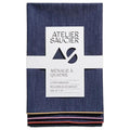 Atelier Saucier - Serviettes de table 'Rainbow Denim' (lot de 4)