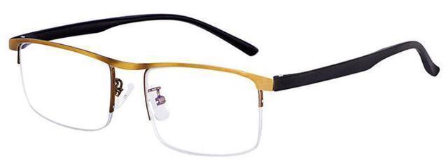 Lunettes de lecture progressives multifocales intelligentes avec monture métallique élégante et lunettes anti-lumière bleue à réglage automatique unisexe pour hommes et femmes