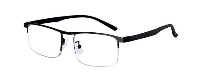 Lunettes de lecture progressives multifocales intelligentes avec monture métallique élégante et lunettes anti-lumière bleue à réglage automatique unisexe pour hommes et femmes