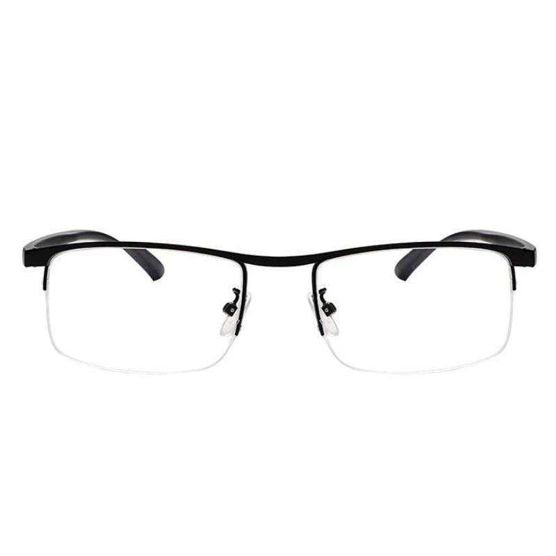 Lunettes de lecture progressives multifocales intelligentes avec monture métallique élégante et lunettes anti-lumière bleue à réglage automatique unisexe pour hommes et femmes