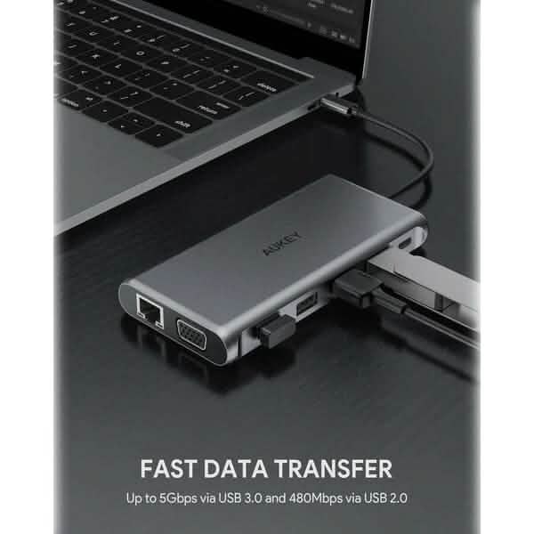 Concentrateur USB-C 12-en-1 Aukey