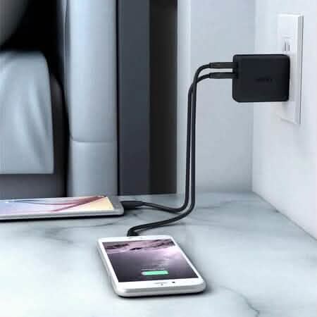 Chargeur mural Aukey AMP double port USB 4.8A