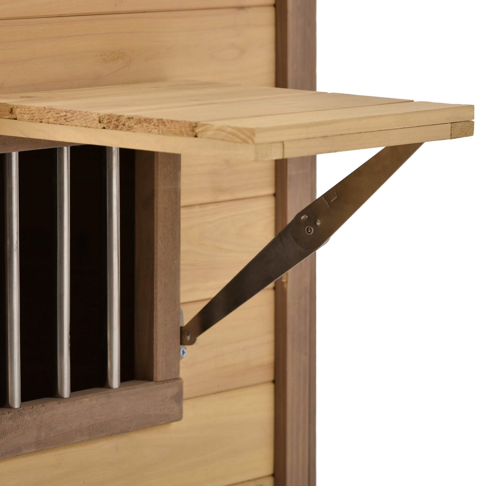 Niche pour Chien en Bois Aukfa 39,4" Abri pour Chiot Chenil Cage pour Chien Extérieure et Intérieure