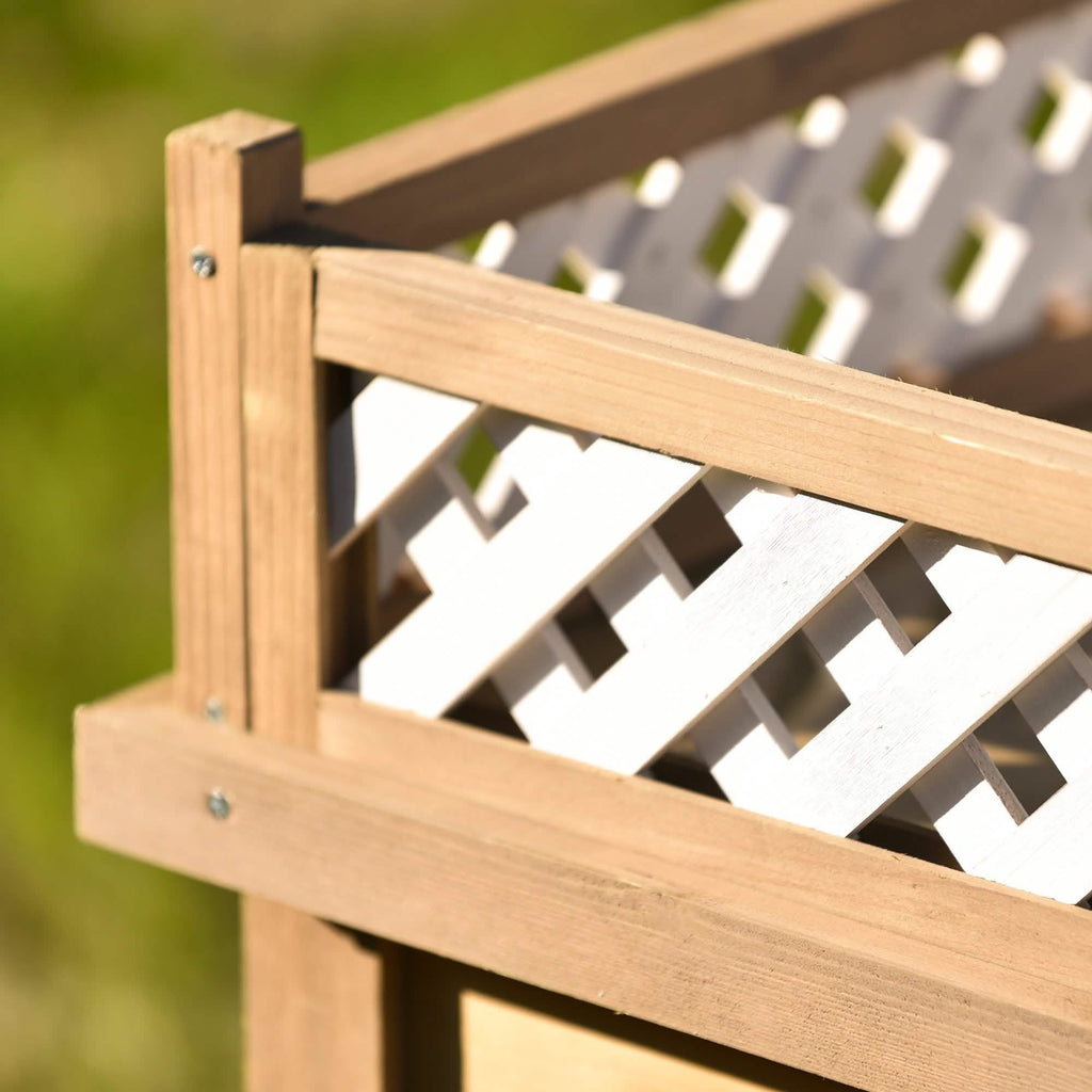 Niche pour Chien en Bois Aukfa 39,4" Abri pour Chiot Chenil Cage pour Chien Extérieure et Intérieure