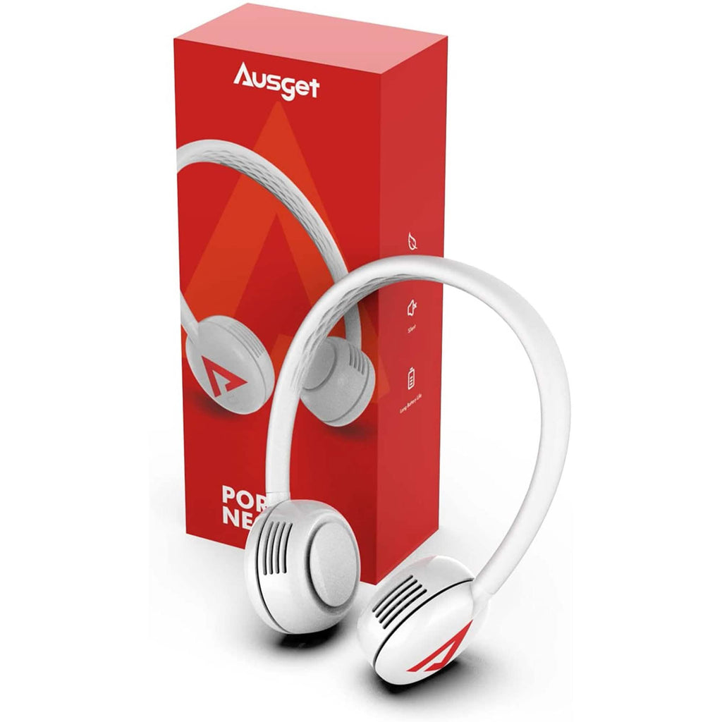 Ausget Ventilateur de Cou Portable, Ventilateur Mains Libres Sans Lames Rechargeable par USB