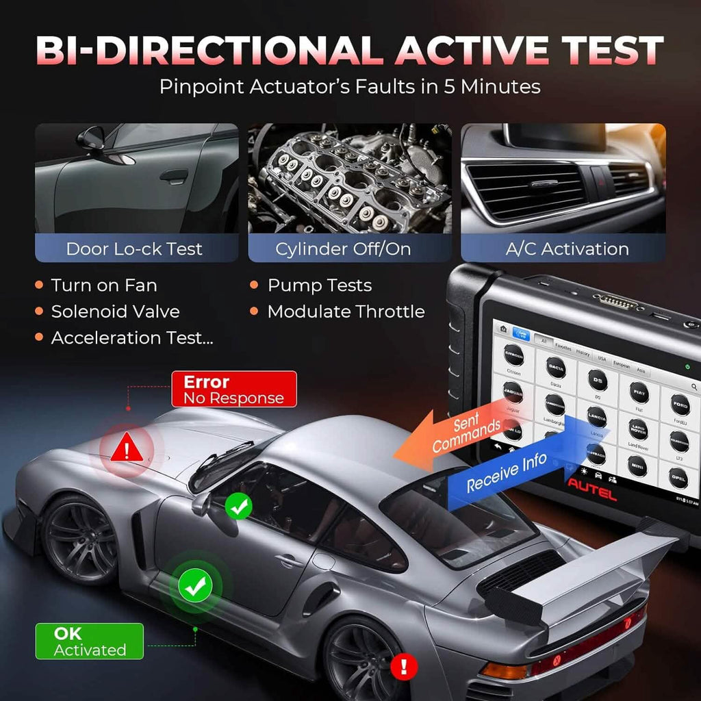 Outil d'analyse bidirectionnel Autel MaxiCOM MK808S (Reconditionné)