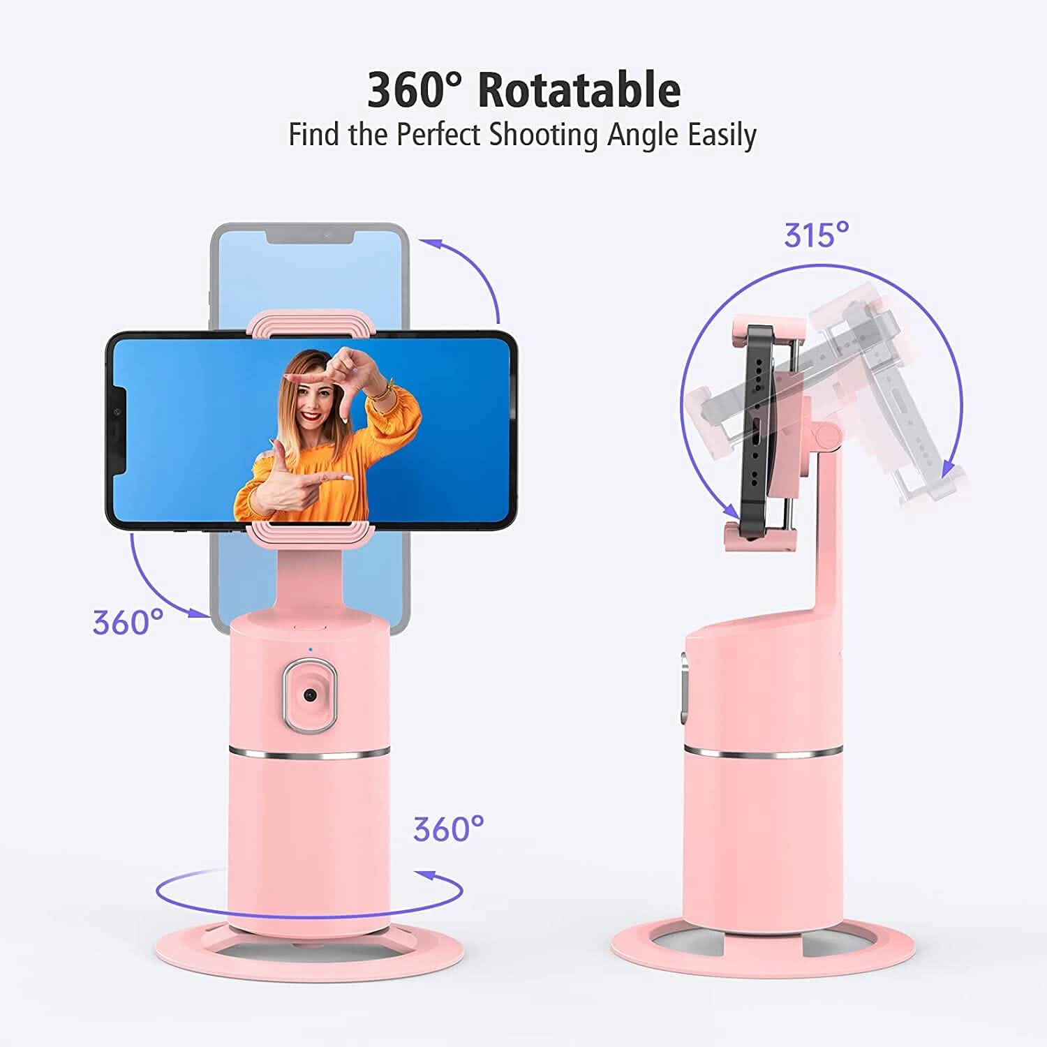 Support de téléphone à suivi facial automatique