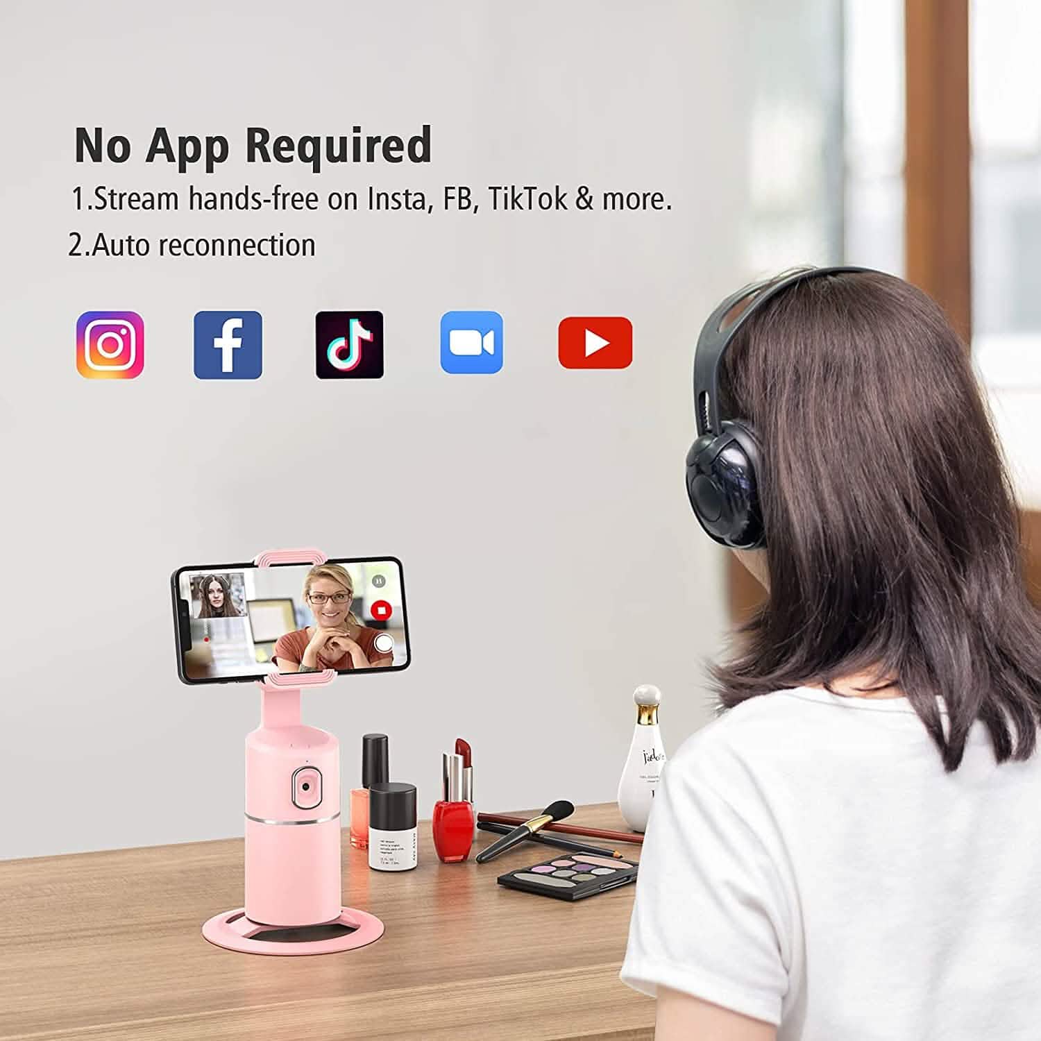 Support de téléphone à suivi facial automatique