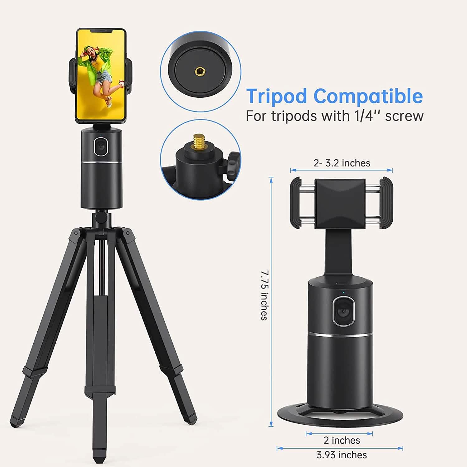 Support de téléphone à suivi facial automatique