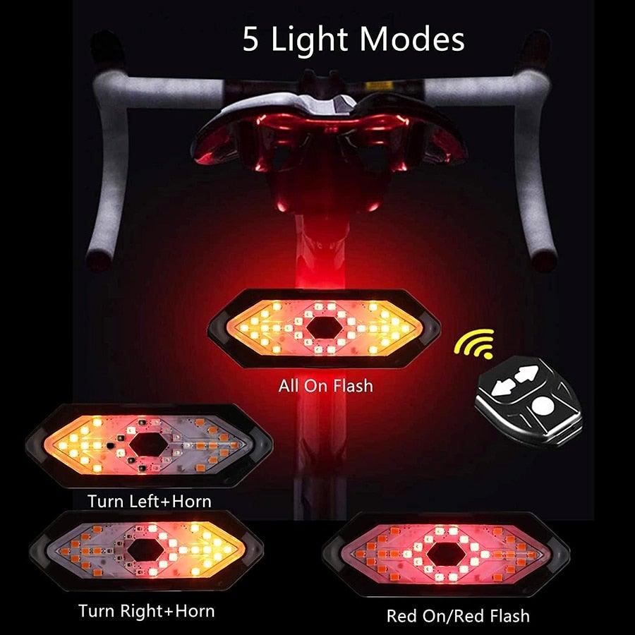 Feu de vélo à détection automatique, feu arrière de vélo étanche LED USB rechargeable, feu arrière de sécurité, feu d'avertissement de selle, phare de vélo étanche, modes d'éclairage LED, lumières de vélo pour la conduite de nuit
