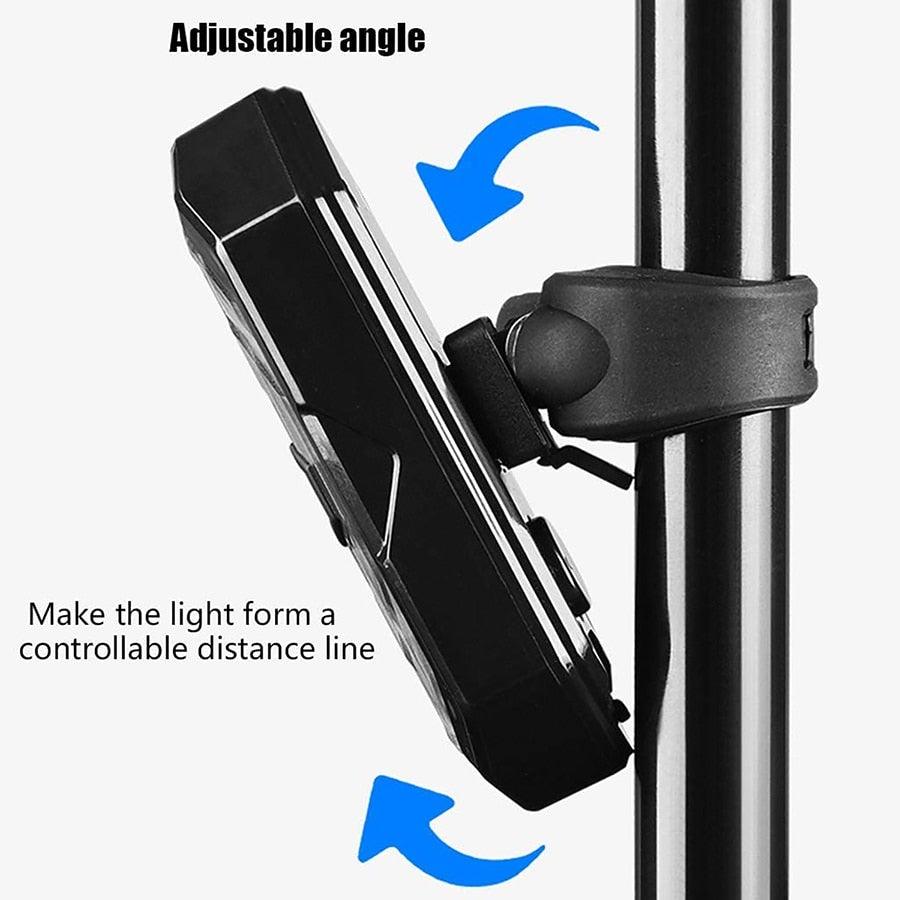 Feu de vélo à détection automatique, feu arrière de vélo étanche LED USB rechargeable, feu arrière de sécurité, feu d'avertissement de selle, phare de vélo étanche, modes d'éclairage LED, lumières de vélo pour la conduite de nuit