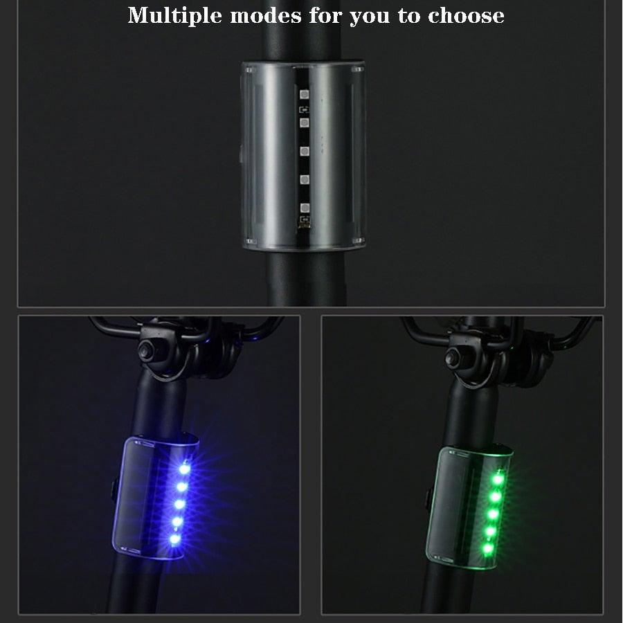 Feu de vélo à détection automatique, feu arrière de vélo étanche LED USB rechargeable, feu arrière de sécurité, feu d'avertissement de selle, phare de vélo étanche, modes d'éclairage LED, lumières de vélo pour la conduite de nuit