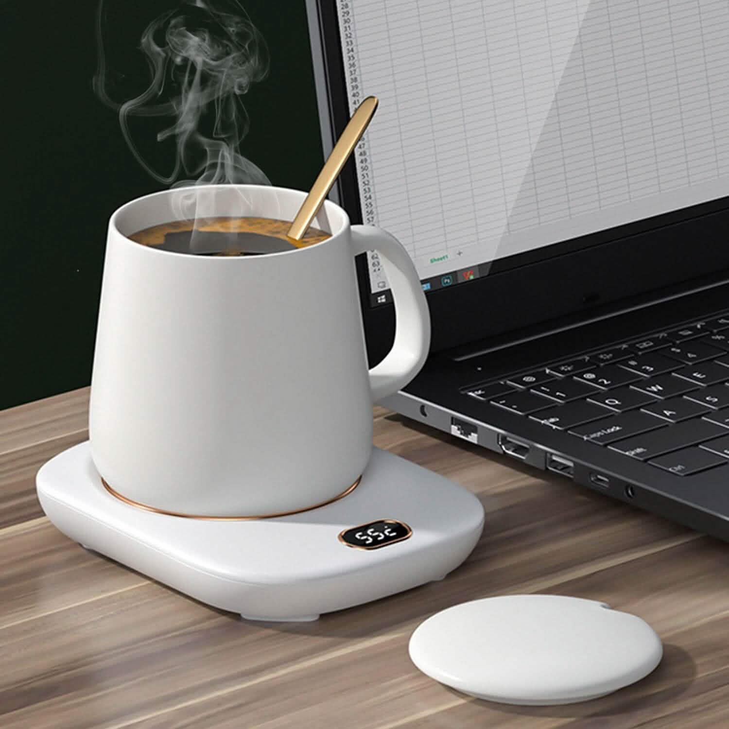 Plaque chauffante USB pour tasse à café avec arrêt automatique et 3 réglages de température