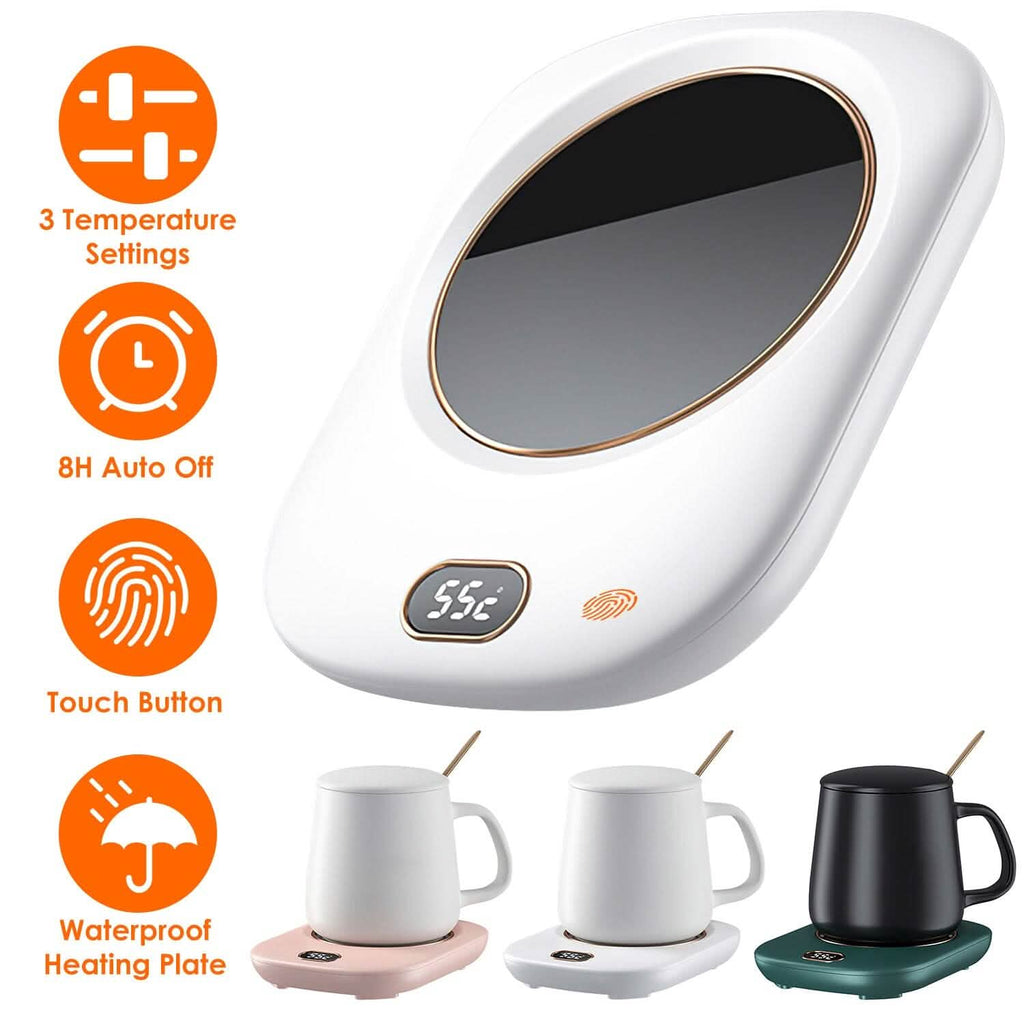 Plaque chauffante USB pour tasse à café avec arrêt automatique et 3 réglages de température