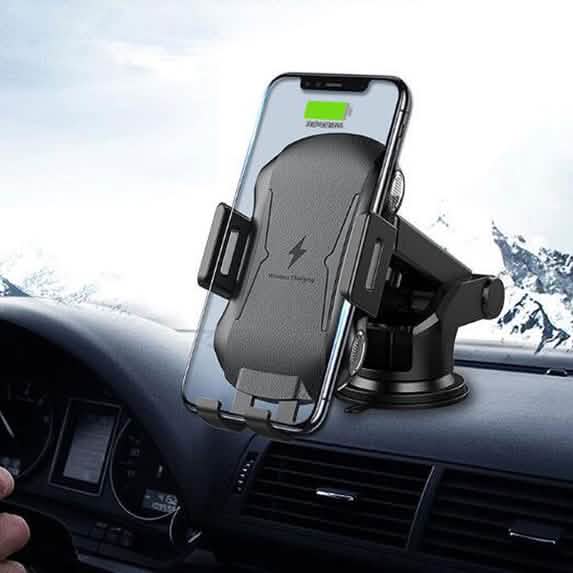 Support de Chargeur de Voiture sans Fil à Serrage Automatique