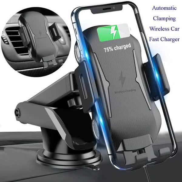 Support de Chargeur de Voiture sans Fil à Serrage Automatique