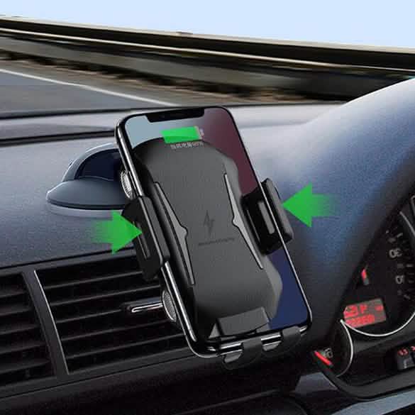 Support de Chargeur de Voiture sans Fil à Serrage Automatique