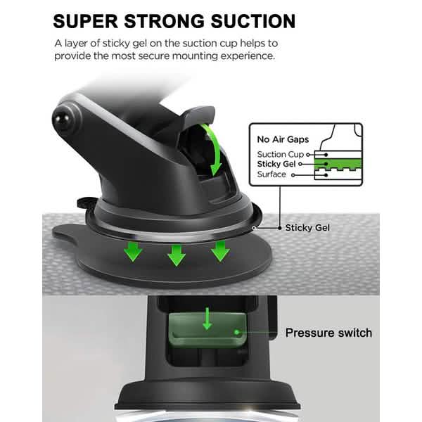 Support de Chargeur de Voiture sans Fil à Serrage Automatique