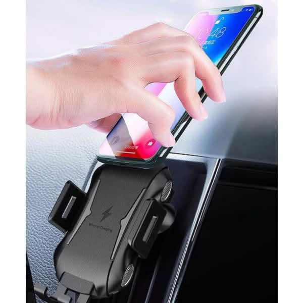 Support de Chargeur de Voiture sans Fil à Serrage Automatique