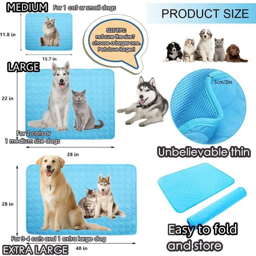 Tapis de Refroidissement Automatique Lavable pour Chien, Couverture de Couchage pour Animaux de Compagnie