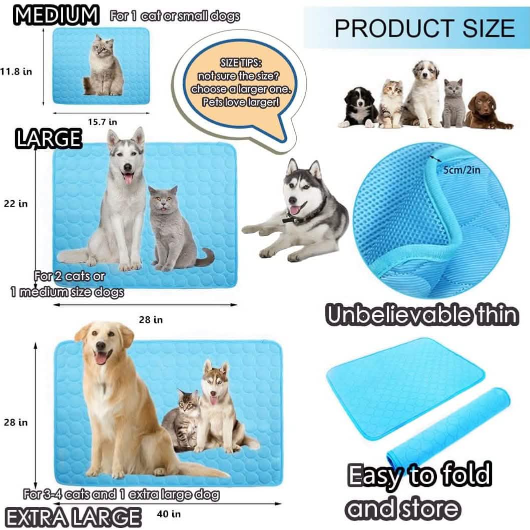 Tapis de Refroidissement Automatique Lavable pour Chien, Couverture de Couchage pour Animaux de Compagnie