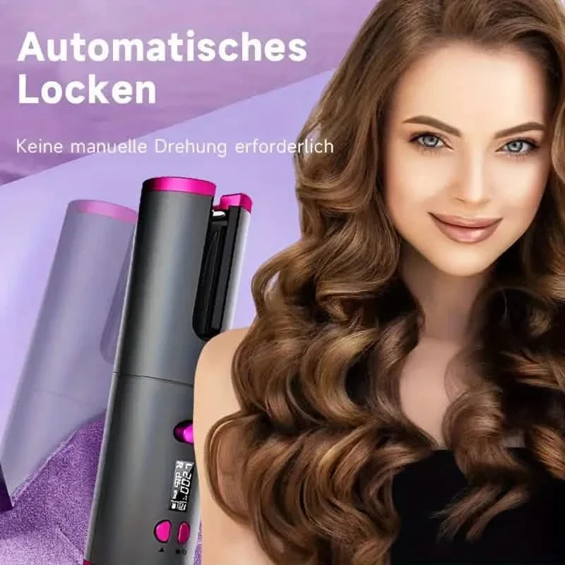 Fer à boucler automatique pour des cheveux volumineux avec 5 réglages de température