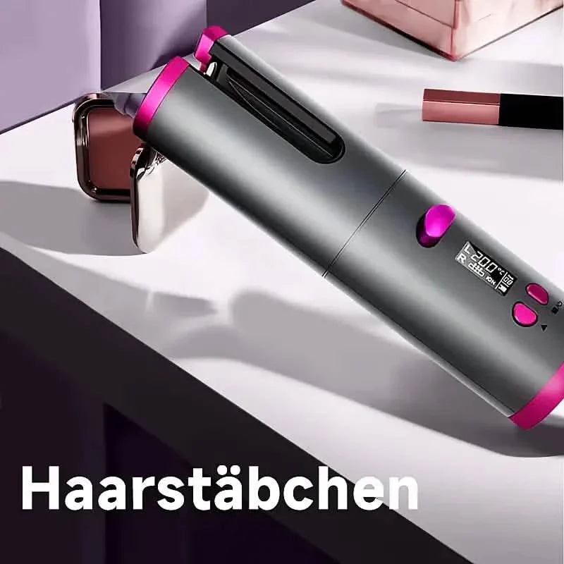 Fer à boucler automatique pour des cheveux volumineux avec 5 réglages de température