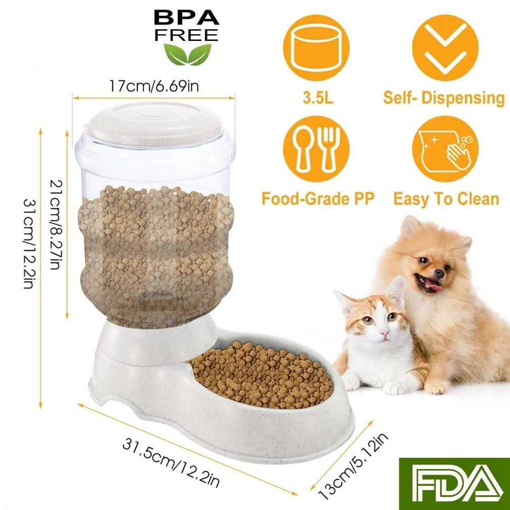 Distributeur Automatique de Nourriture pour Animaux Domestiques par Gravité