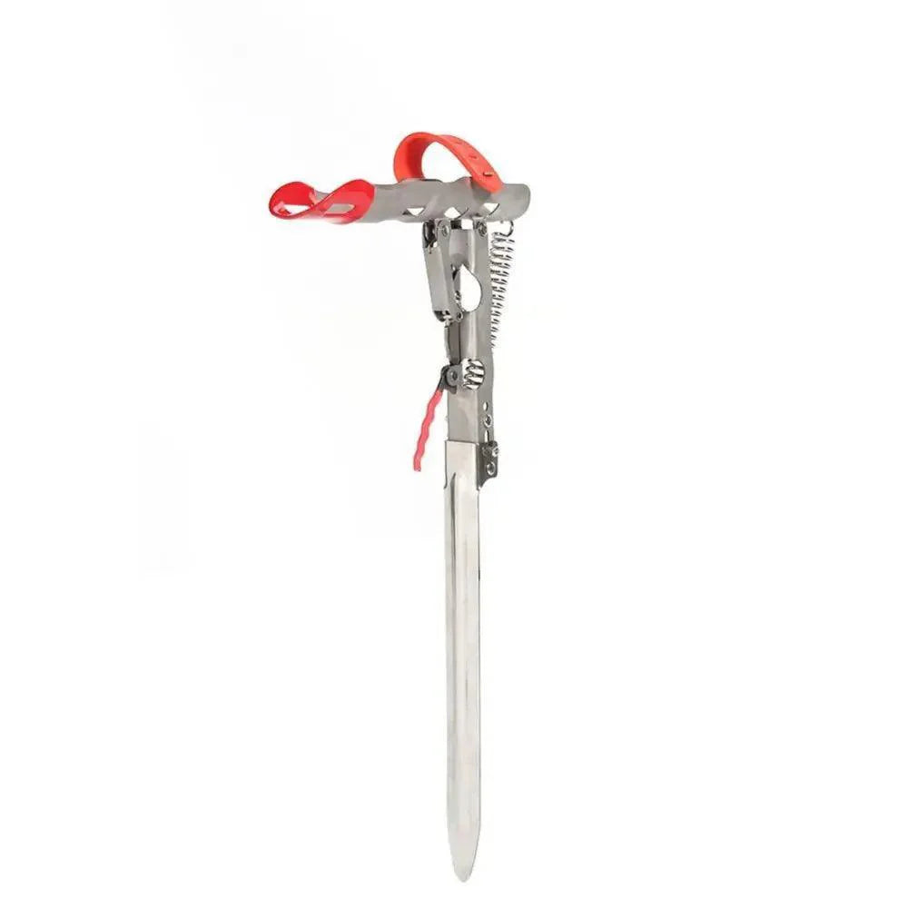 Support de Canne à Pêche Automatique en Acier Inoxydable Double Ressort Pliable Anti-Rouille Accessoires de Pêche