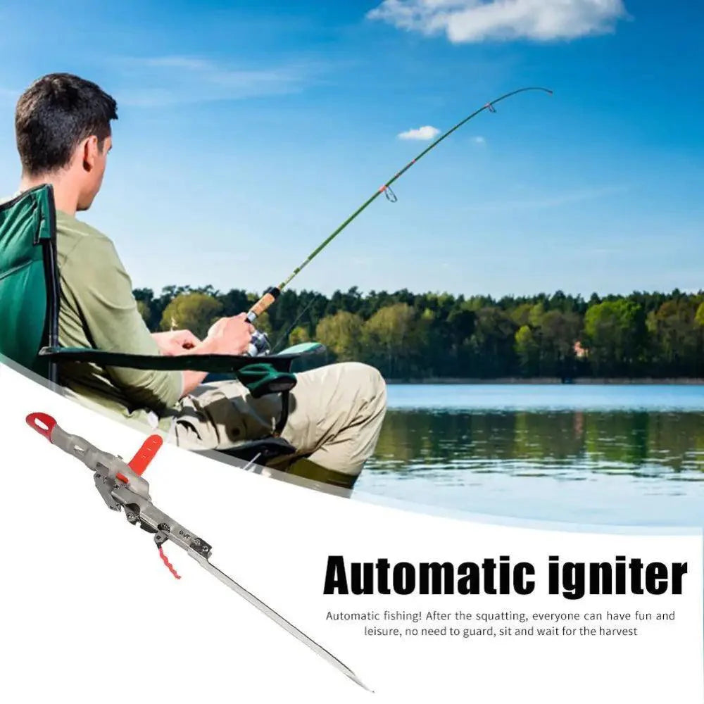 Support de Canne à Pêche Automatique en Acier Inoxydable Double Ressort Pliable Anti-Rouille Accessoires de Pêche